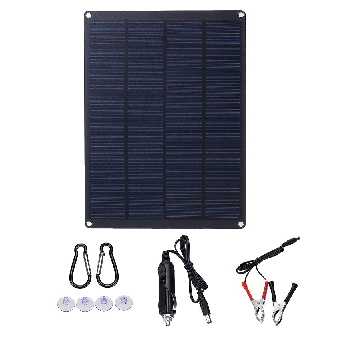12V 5W Solar Panel and 5V Battery Charger Kit For RV Boat Car Camping Marine