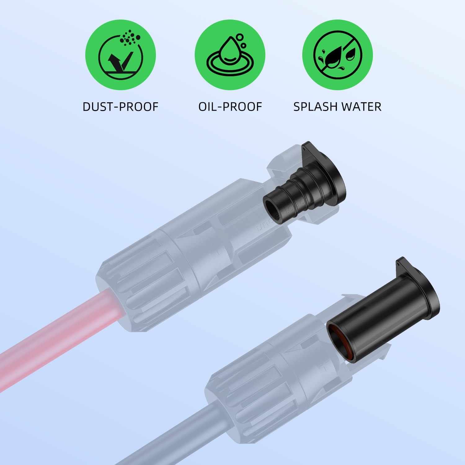 Bateria Power 12 Pairs Solar Connector Caps, IP68 Weather Resistant Dust Male…