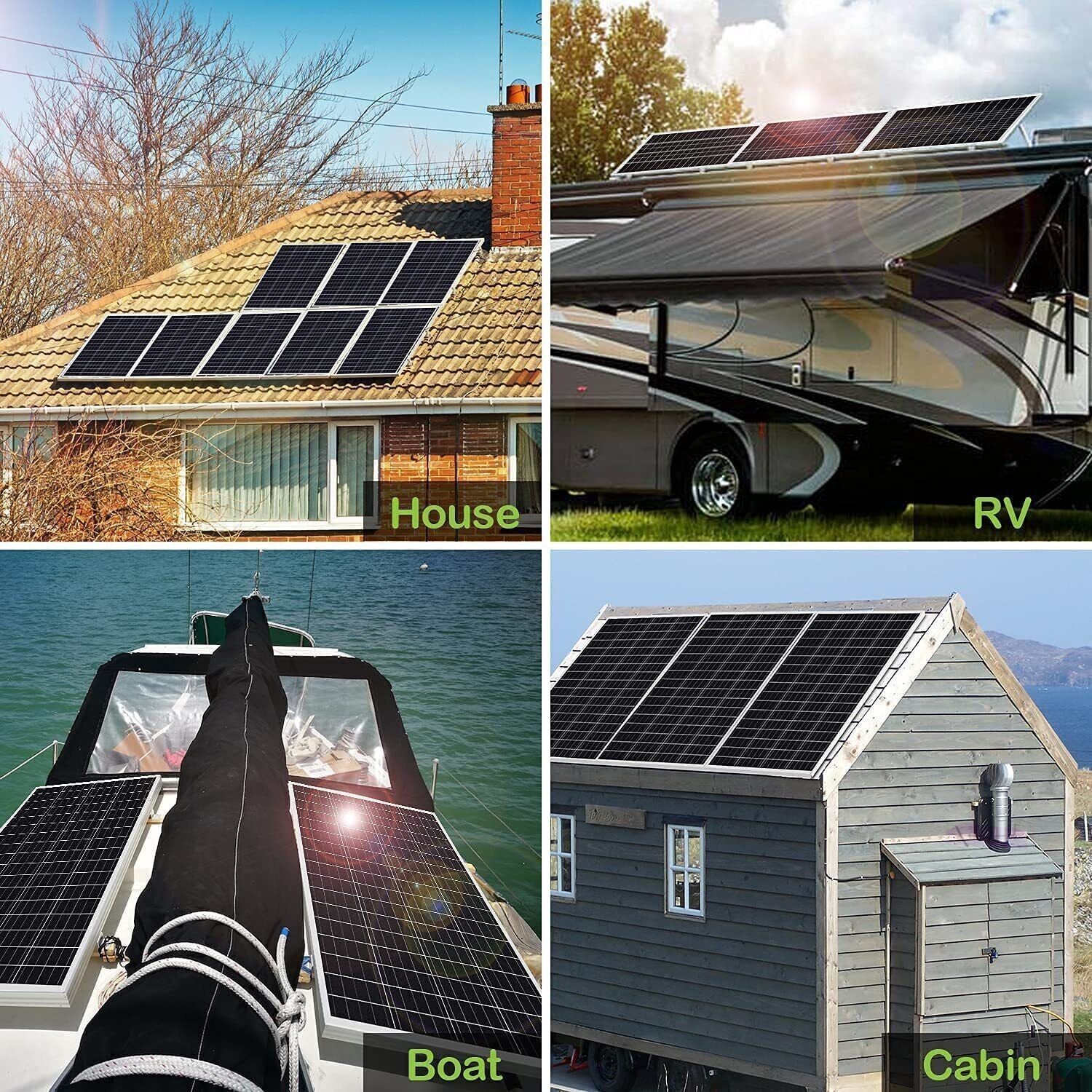 350W 18V Flexible Solar Panel Module Battery Charger Car Outdoor RV Marine