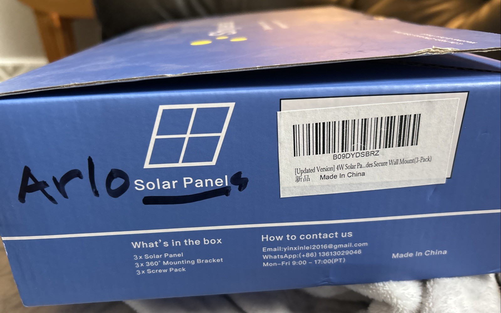 Shyueda 4w Solar Panel Charging Compatible w/ Arlo Pro3 Pro4 Ultra Waterproof