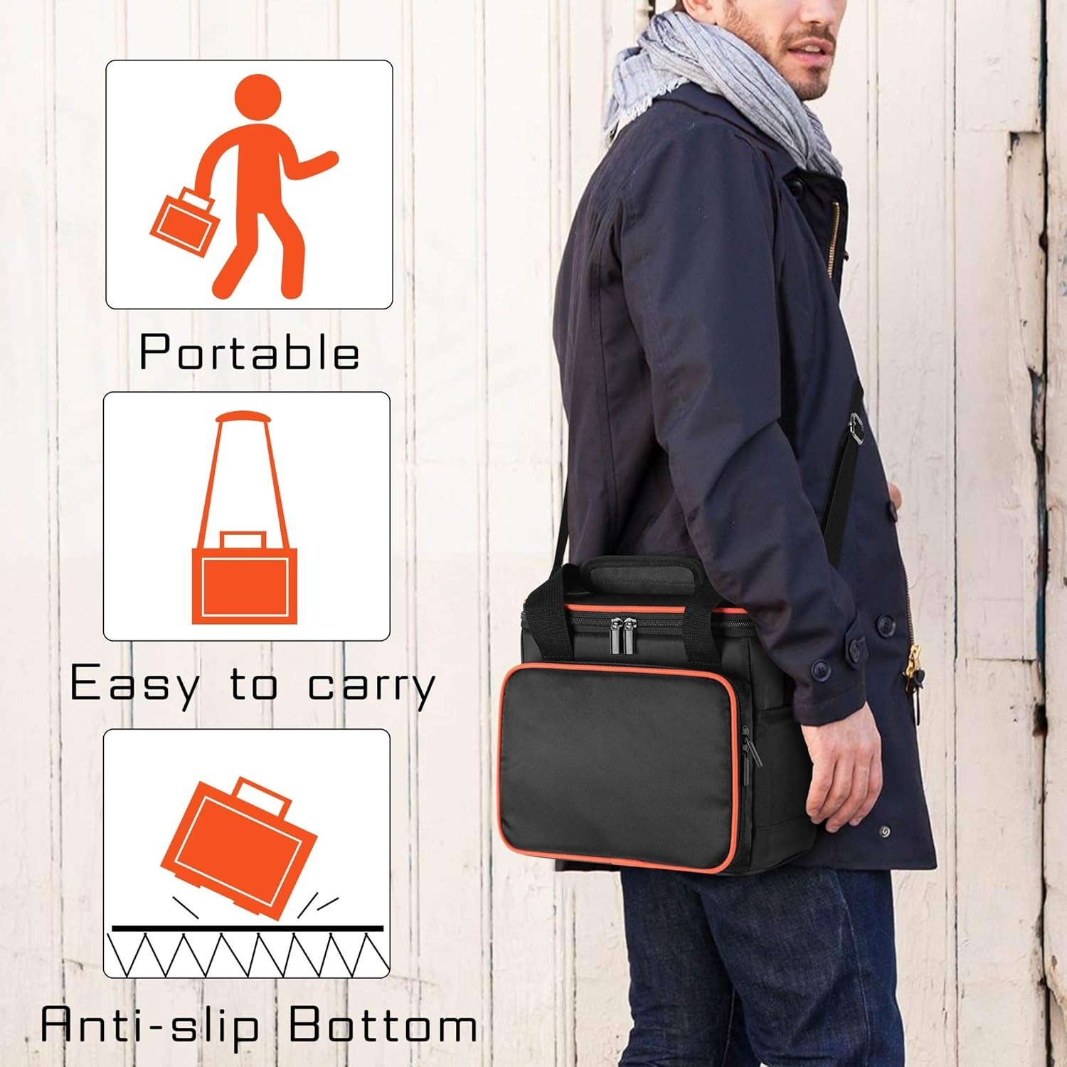 Multi-Pocket Black Carry Bag for Jackery Explorer – Ideal for Camping & Travel
