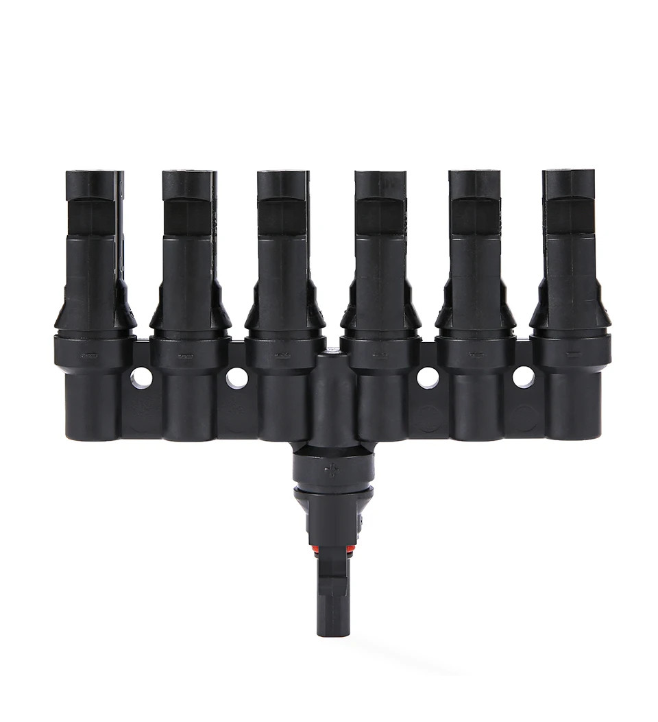 1 Pair Branch Connector 6-in-1 1000V 30A Parallel IP67 Waterproof MC4 Type