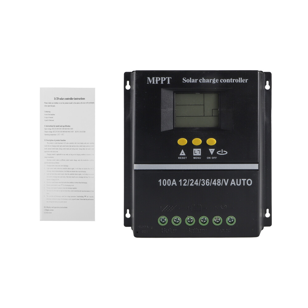 100A Solar Panel Kit Regulator For Auto Focus Tracking Charge Controller 12/24V