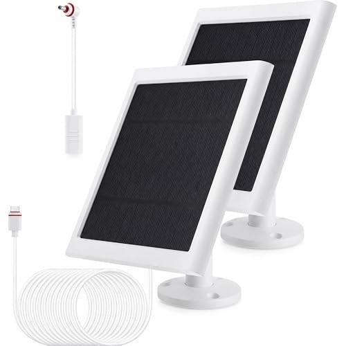 IP65 Solar Panel Outdoor for Ring Cameras () Spotlight Cam Plus/Pro White 2P