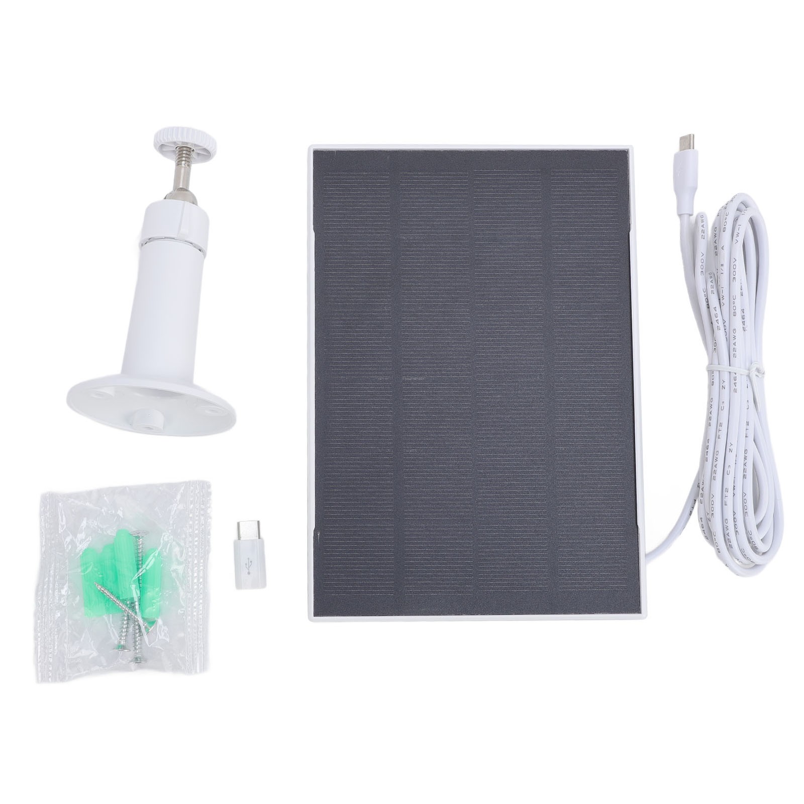 White Solar Panel For Bird Feeder Camera Waterproof Charger For Outdoor Use