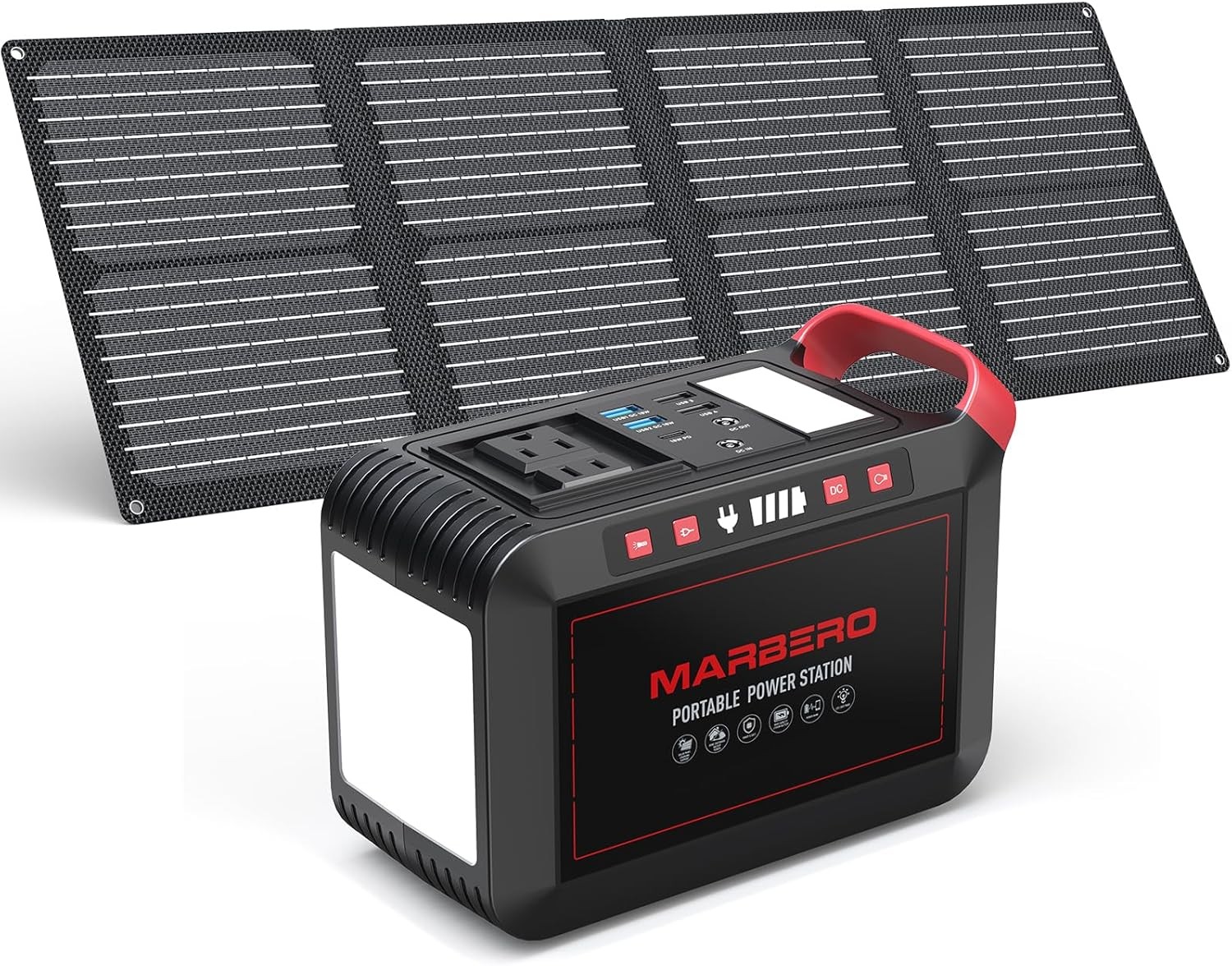 MARBERO 237Wh Solar Generator with Solar Panel 300W Pure