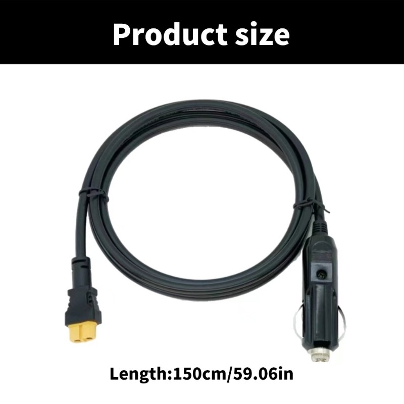 XT60 Female to Car Cigarettes Lighters Plug Extension Cable for Power Station