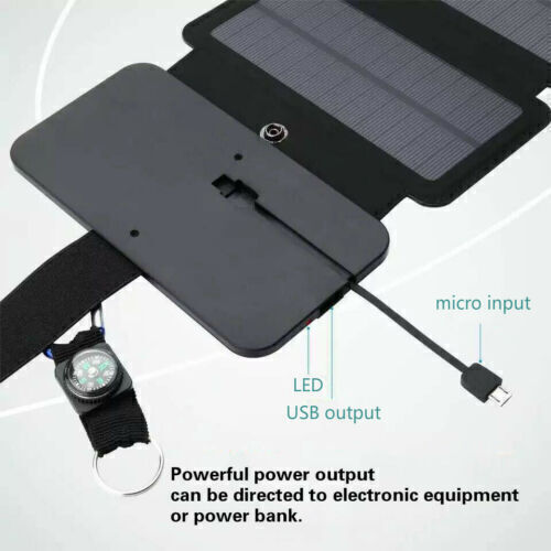 100W Solar Panel Folding PV Power Bank Outdoor Camping Hiking USB Phone Charger