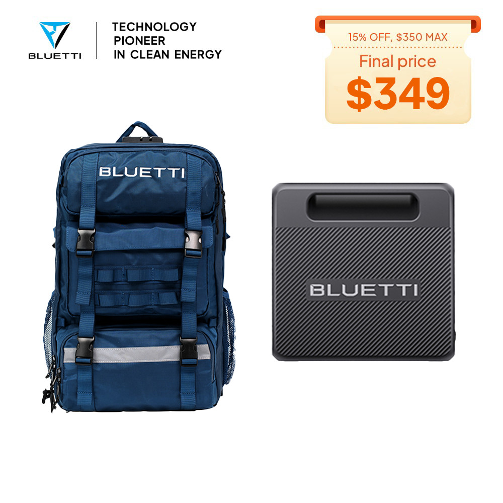 BLUETTI 300W 268.8Wh Handsfree 1 Portable Power Station+Backpack 42L for hiking