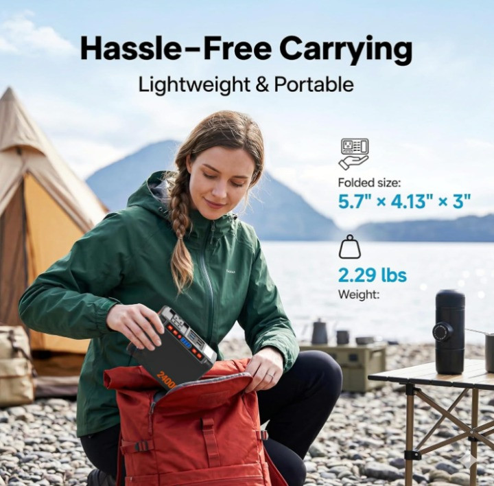 Estación portátil 88.8Wh con salida AC 110V para camping y emergencia, Nuevo