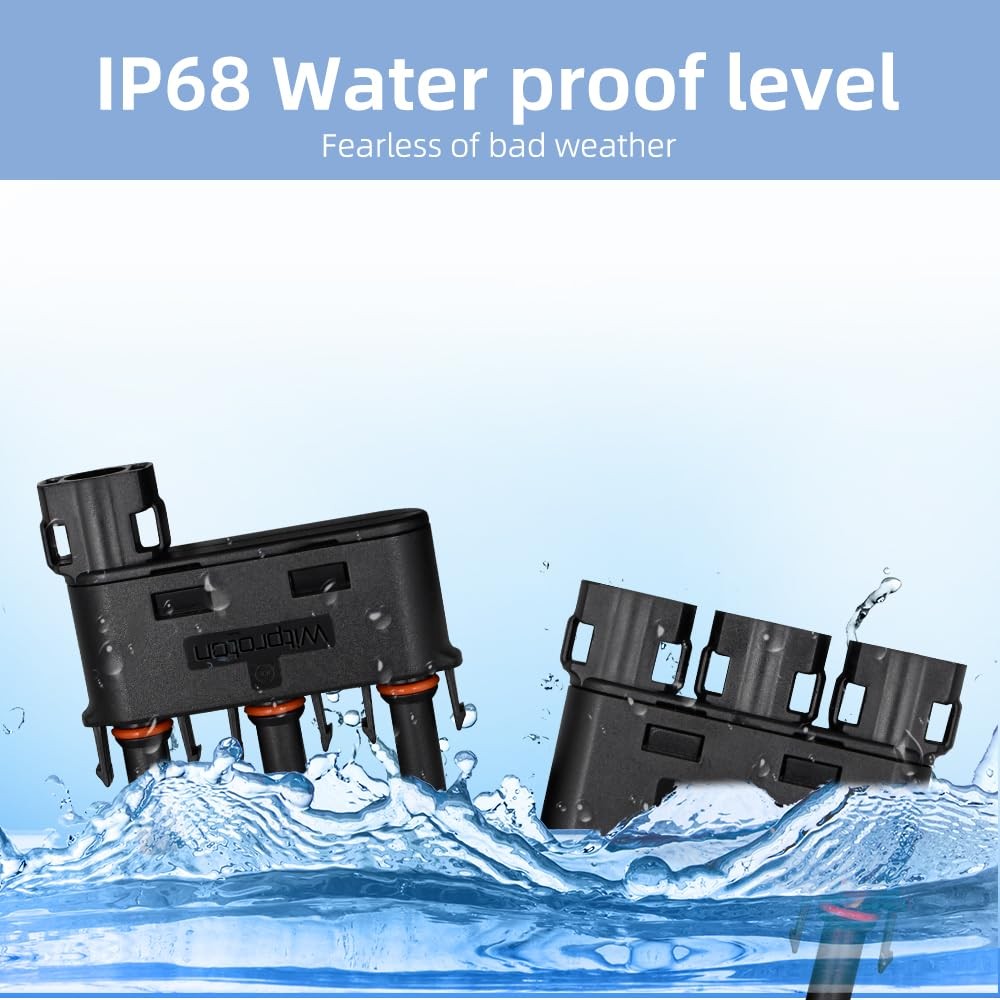 IP68 1500V Waterproof Solar Branch Connector 3 to 1 Y Connector FMM MFF Solar
