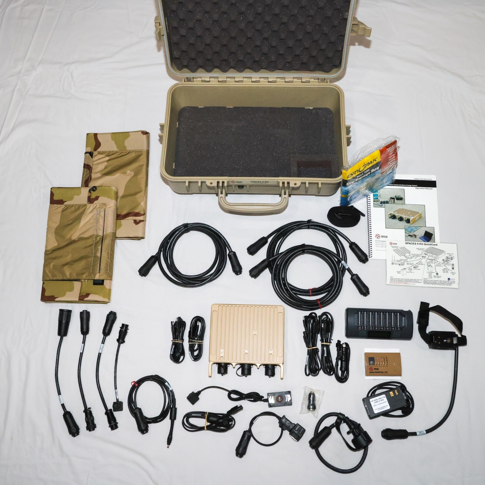 Portable Solar Kit with 2 Foldable Panels & Inverter, Iris Technology SPACES II