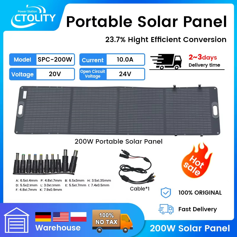 200W Flexible ETFE New Rigid Solar Panel Foldable 12V to 24V Monocrystalline for