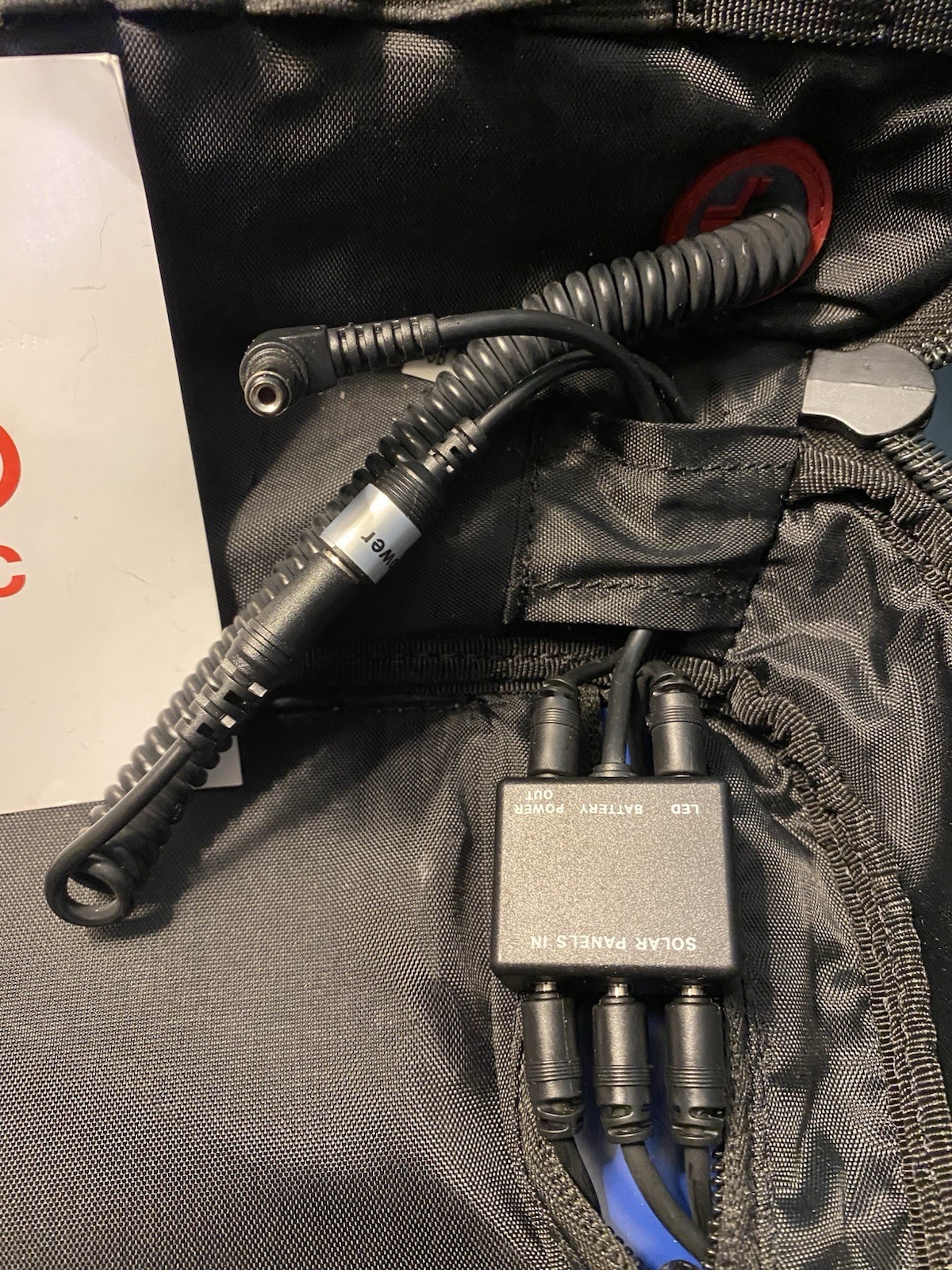 Vintage Voltaic Systems Solar Charger Backpack w/ Cables: