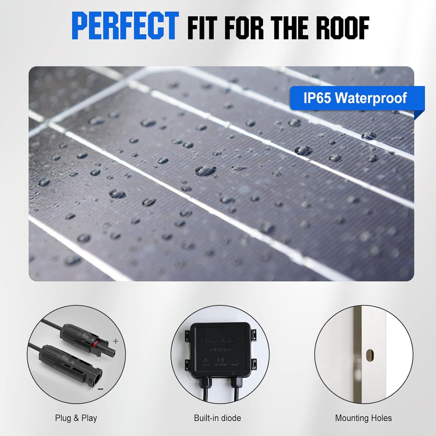 200 Watts 12 Volt/24 Volt Solar Panel Kit with High Efficiency Monocrystalline S