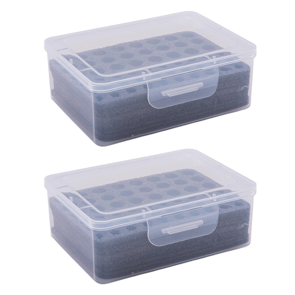 Sturdy Battery Storage Container for 24 AA 30 AAA Batteries Moisture Proof