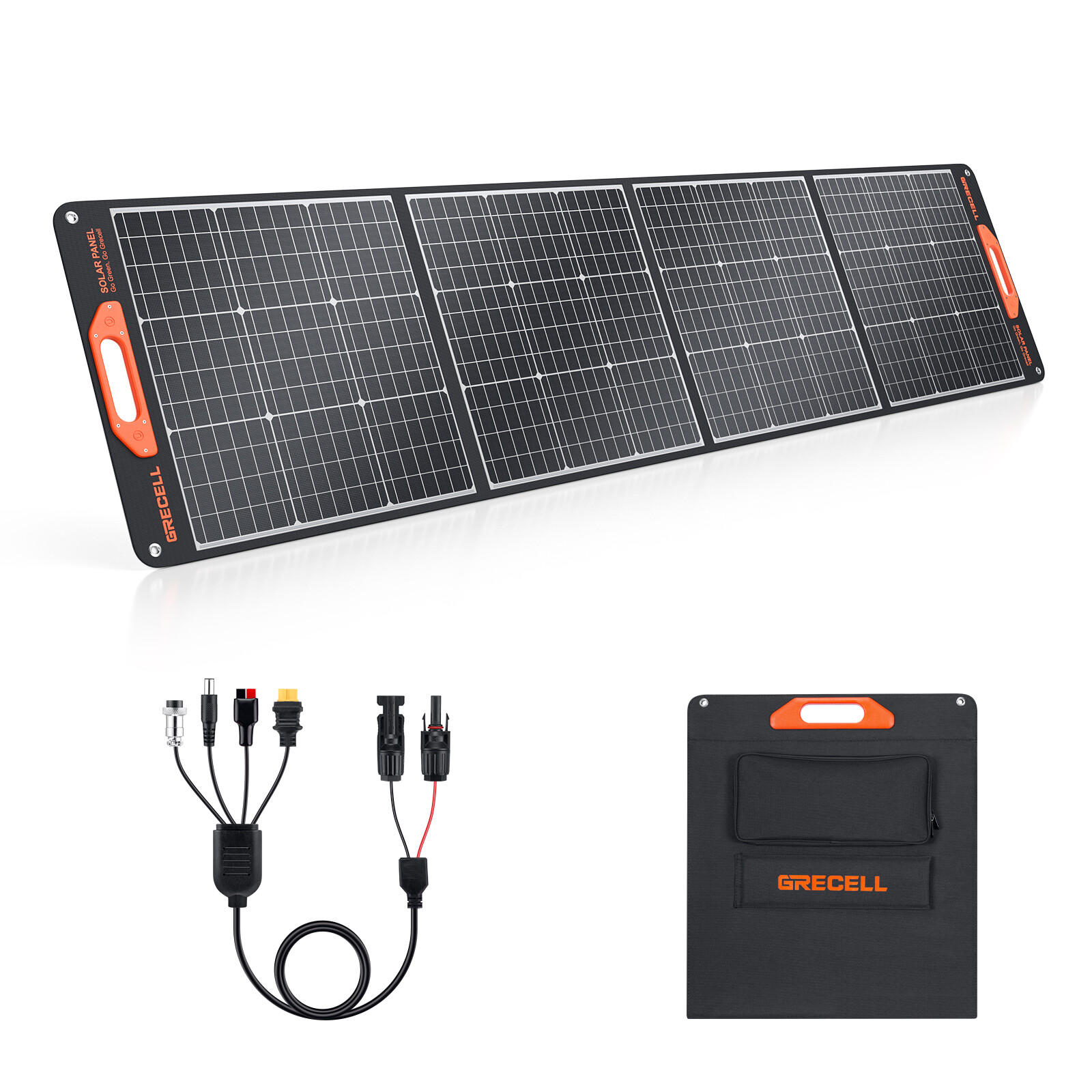 GRECELL Portable 100W 200W Solar Panel Kits Foldable Charger for Solar Battery