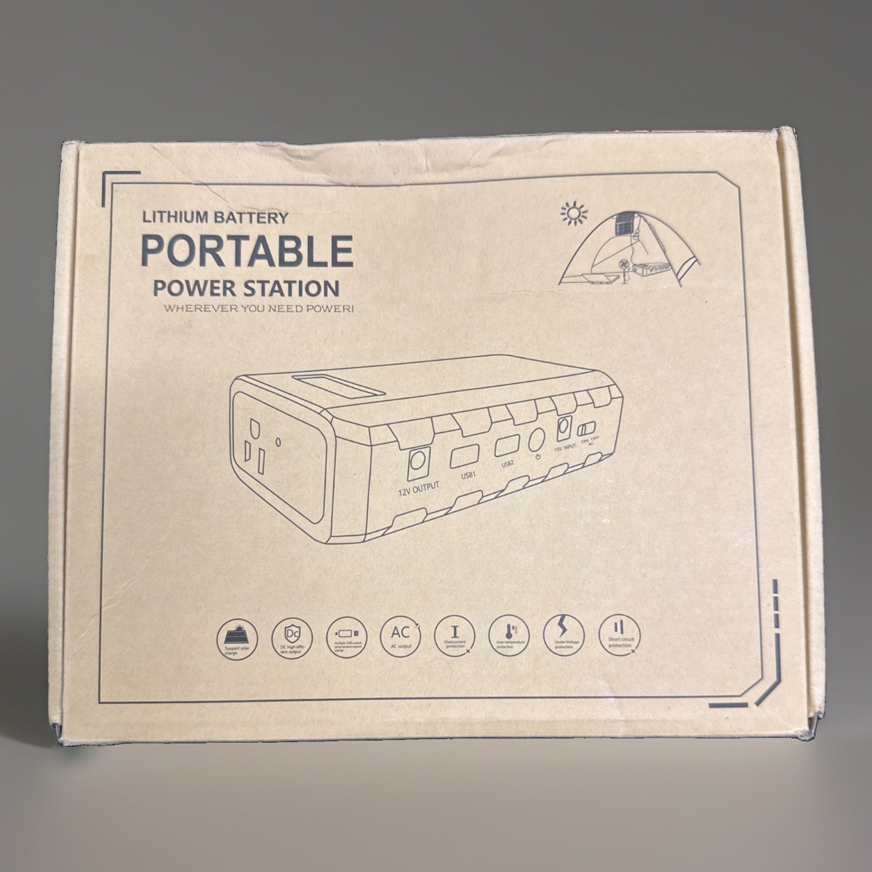 Powkey 65W/110V External Battery Pack 88.8Wh Power Pack Solar Panel Compatible
