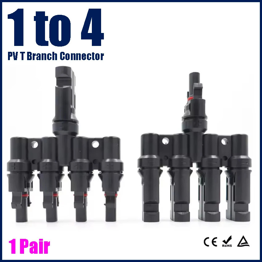 1 to 2/3/4/5/6T Solar MC Connectors for Photovoltaic Energy PV Panel Parallel Sp