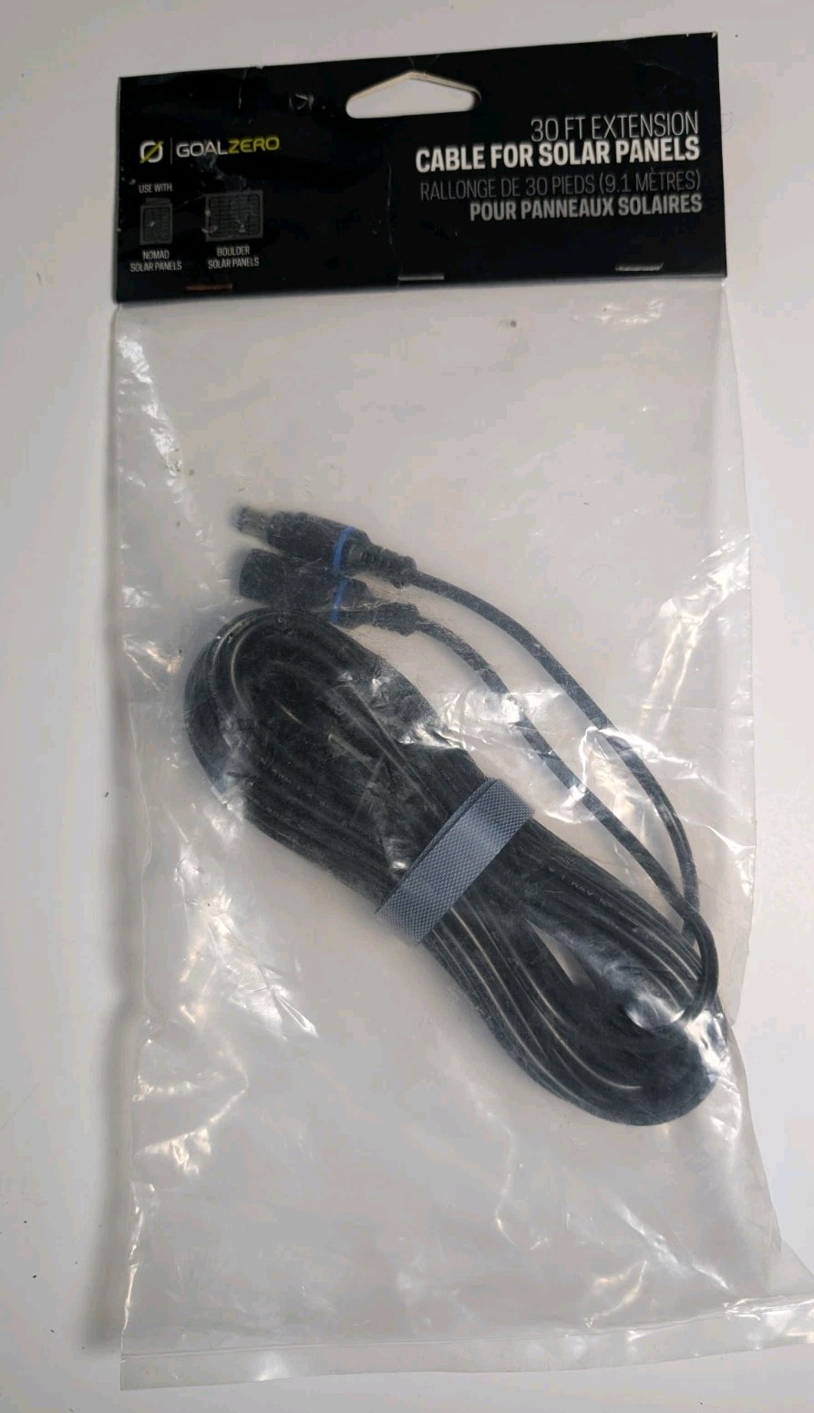 Goal Zero 8.0mm YETI Input 30ft Extension Cable – for Boulder & Nomad Panels NEW