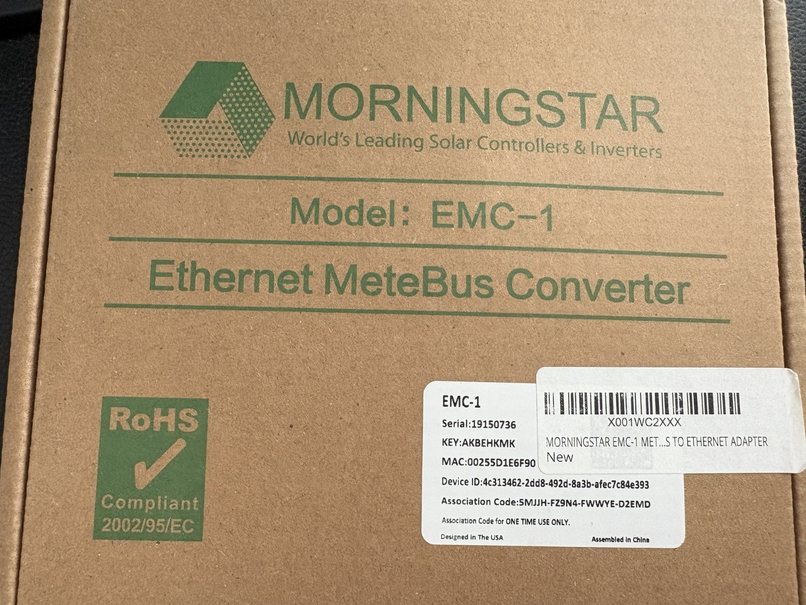 Morningstar EMC-1 Ethernet MeterBus Converter
