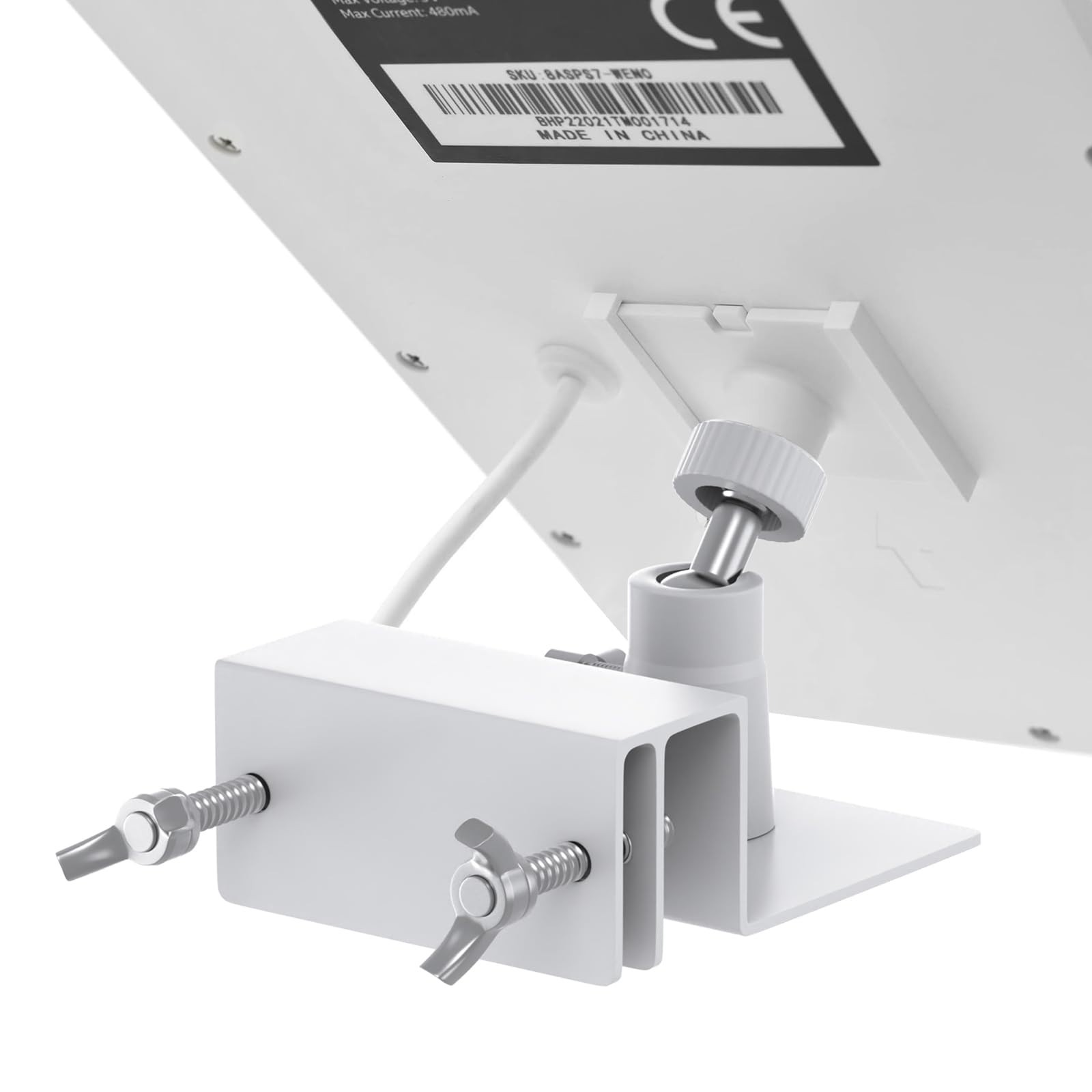 2-Pack Solar Panel Gutter Mount Bracket, No Drill, 360° Rotation, Weatherproof,