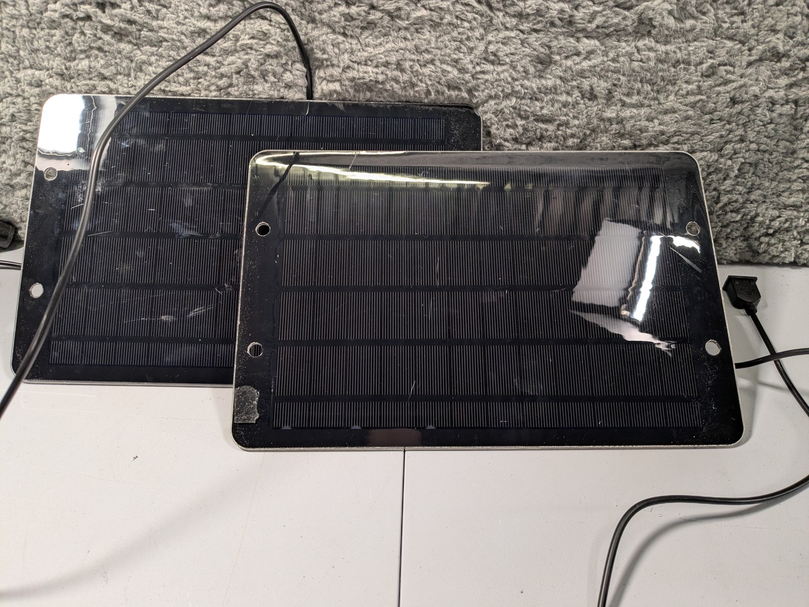 Lot (2) 5W 6V Small Solar Panels USB Charger Power Bank Charging Plates