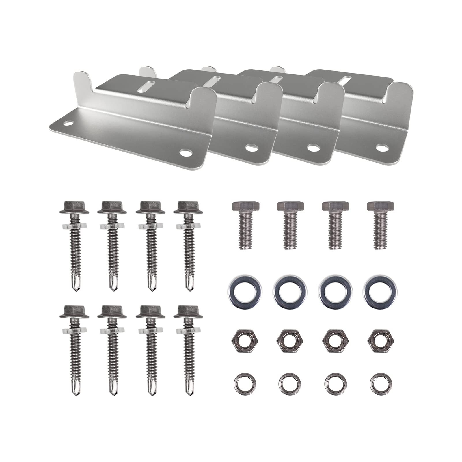 HQST Solar Panel Mounting Brackets with Nuts and Bolts Set of 4 Units, Suppor…