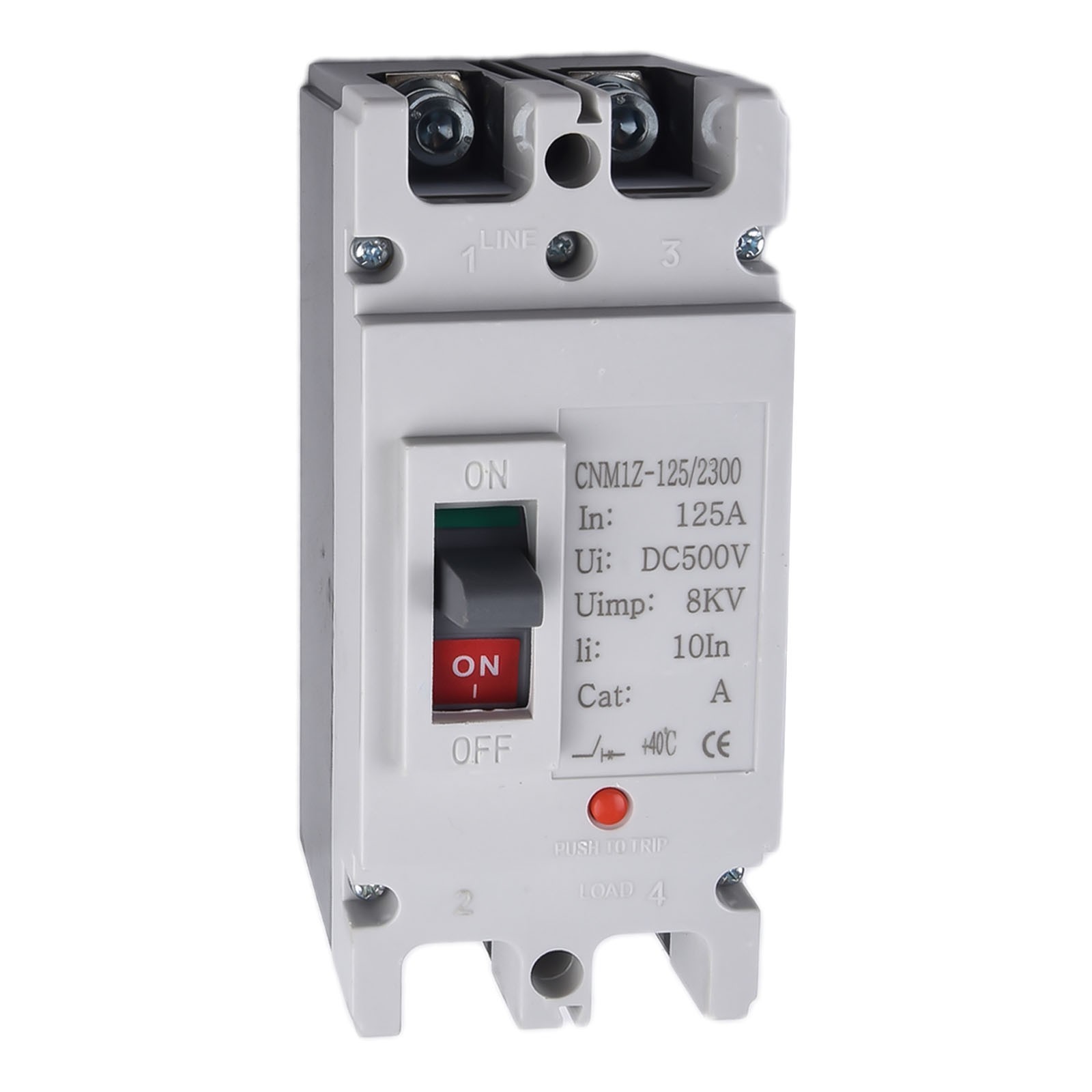 Photovoltaic DC Circuit Breaker CNM1Z 2P 250A 500V ABS Plastic Housing