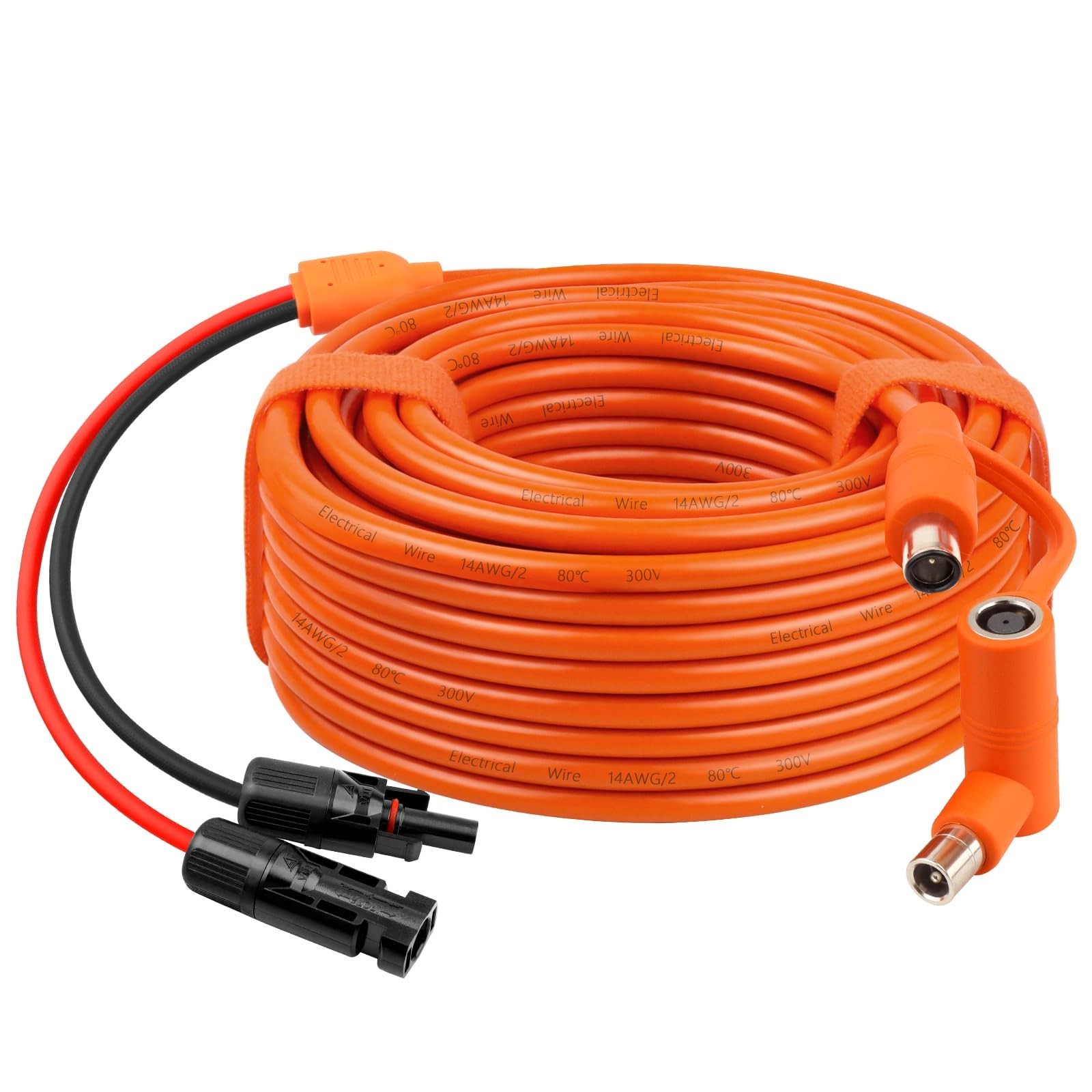 35FT Solar Connector to DC 8mm Extension Cable, 14/12AWG Heavy Duty Adapter for