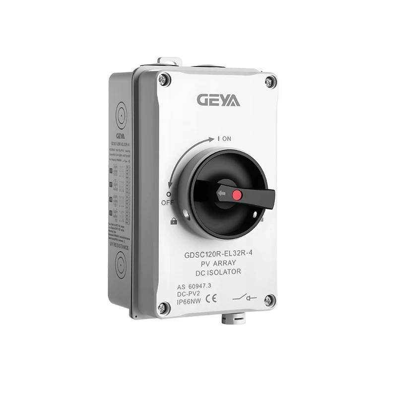 NOS GEYA GDSC100R-EL32R -4, 32A DC1200V Solar Disconnect Isolator Switch，