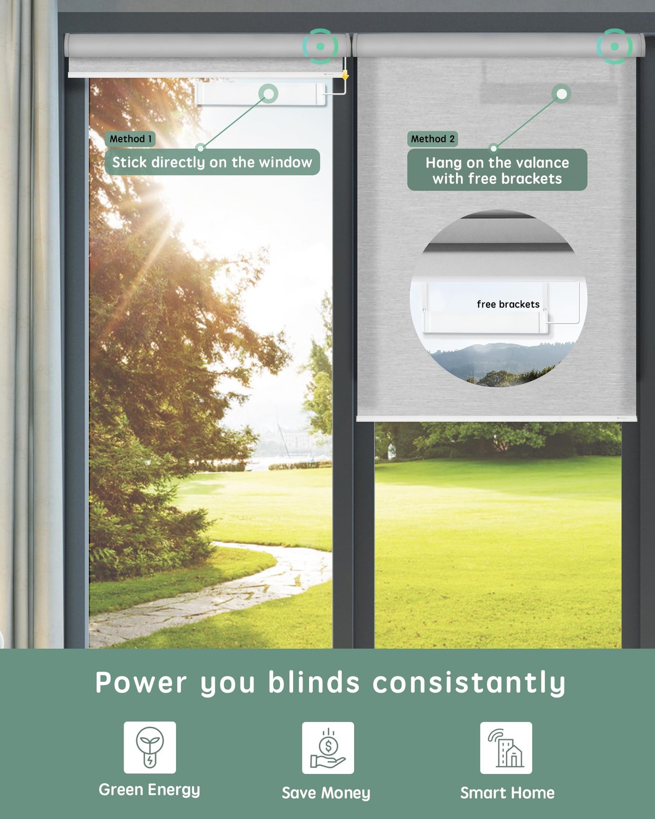 Yoolax Motorized Roller Blinds Accessories Solar Panel Fcl-Zb-Srpnl-Us-