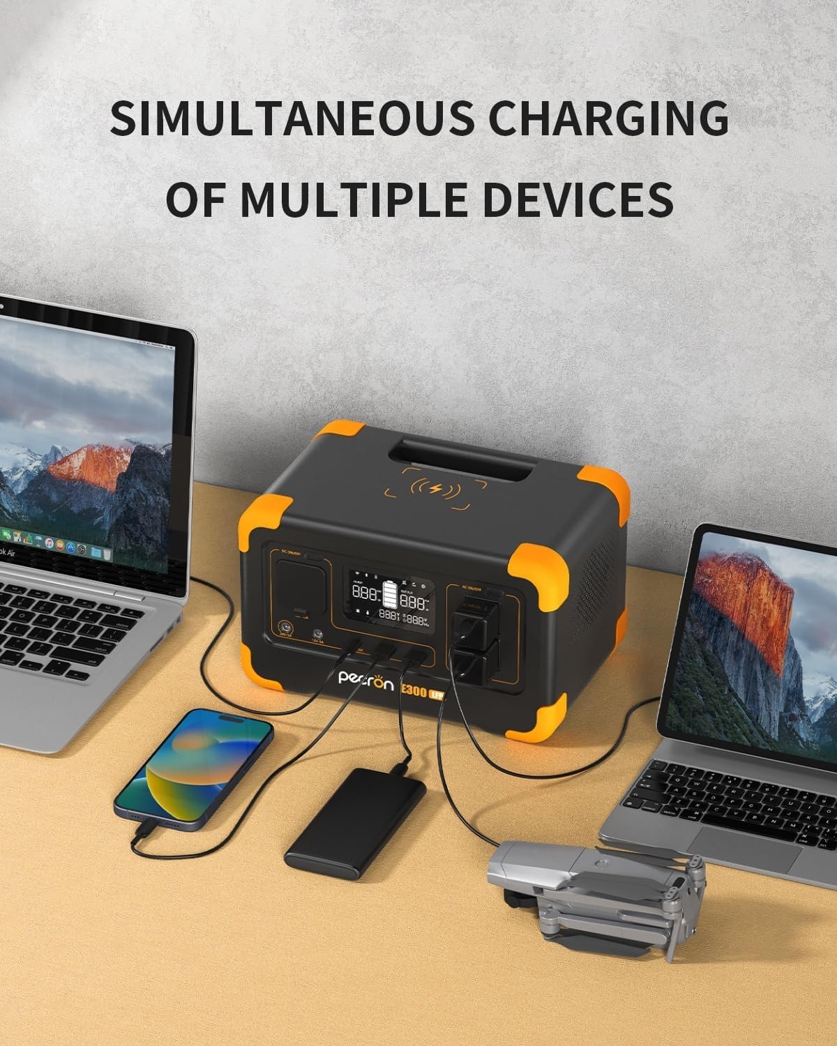 Compact E300LFP Power Station – Fast Charge 288Wh for All Your Essential Devices
