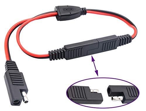2PC SAE Adapter Y Cable Sae 1 To 2 Solar Panel Connector Cable 18AWG 30CM