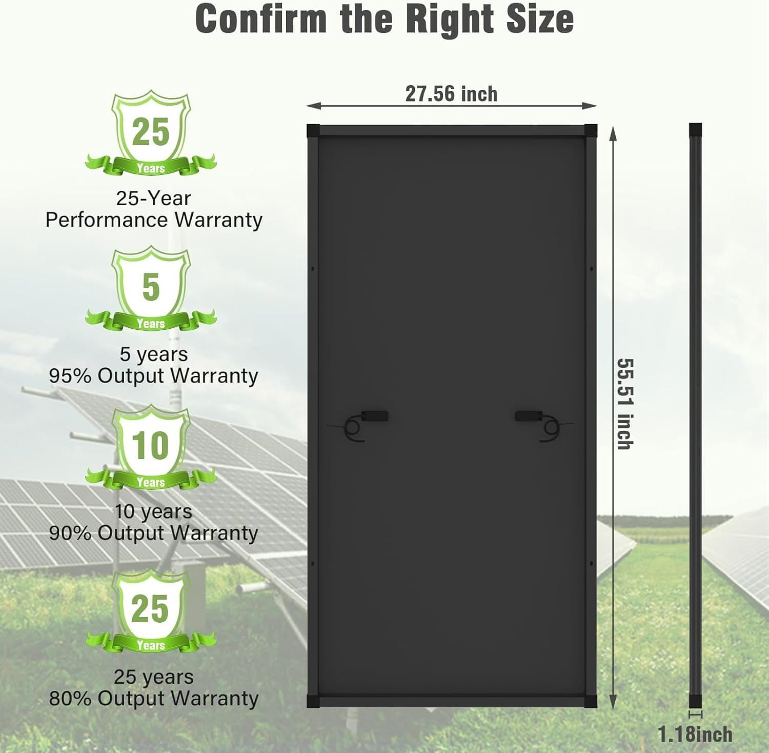 200 Watt Solar Panel, 12V Single Panel, N-Type Monocrystalline 25% High-Efficien