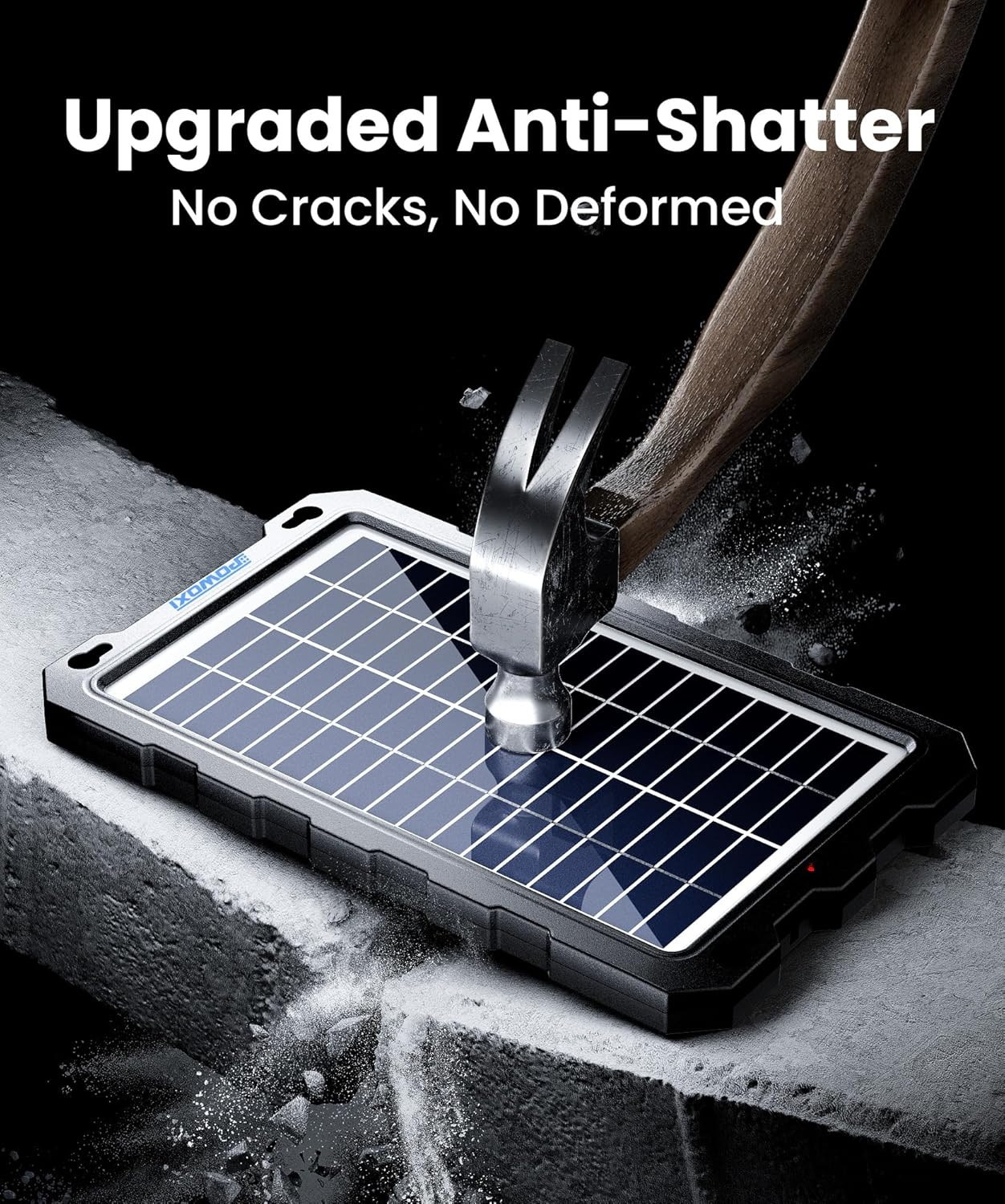 POWOXI Upgraded 7.5W-Solar-Battery-Trickle-Charger-Maintainer-12V Portable Water