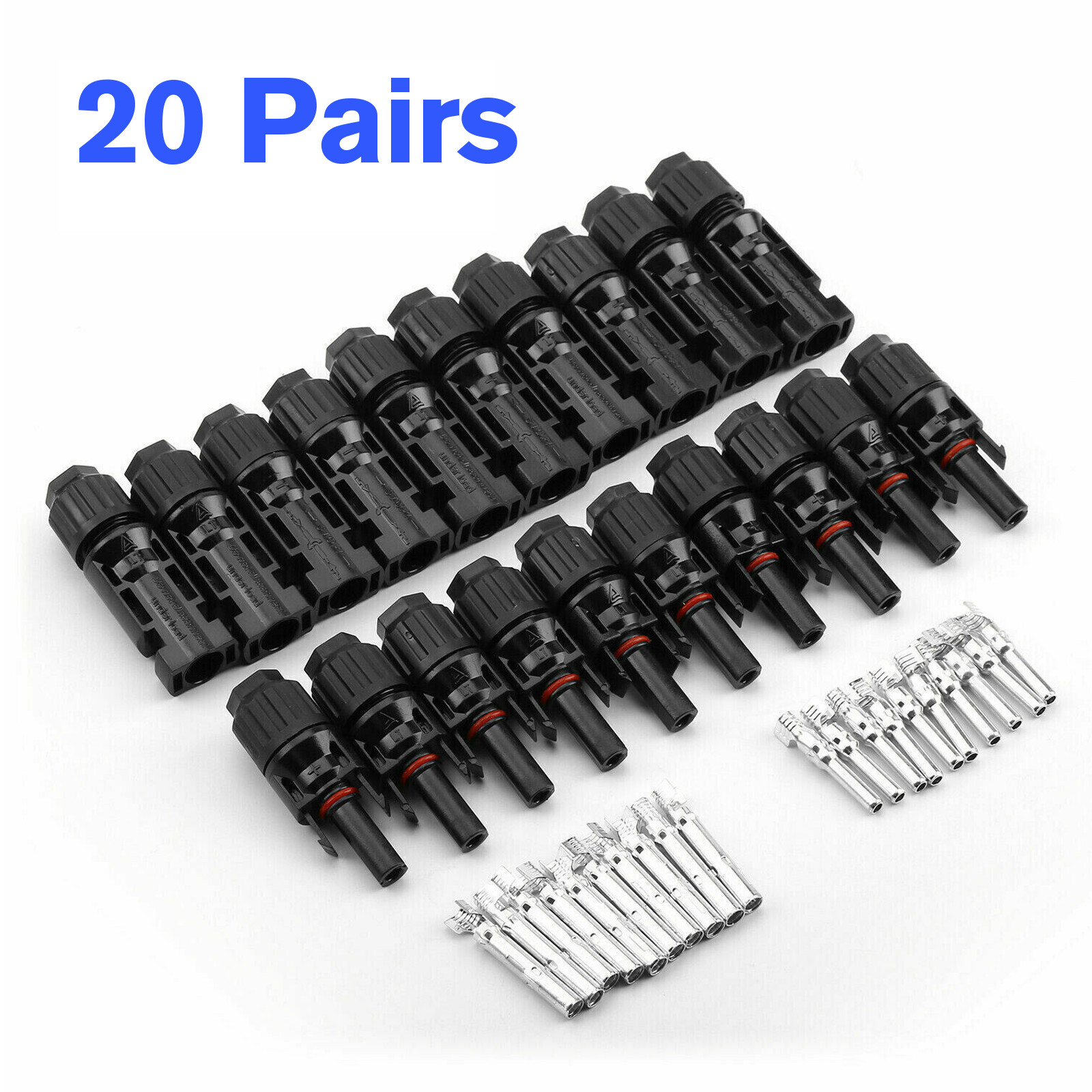 Solar Panel Cable Connector Set Waterproof Male Female M/F Wire 10-14AWG US