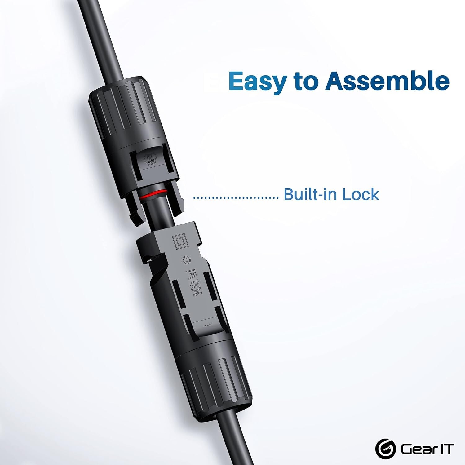 10AWG 25FT Solar Extension Cable with Waterproof Connectors for Secure Setup