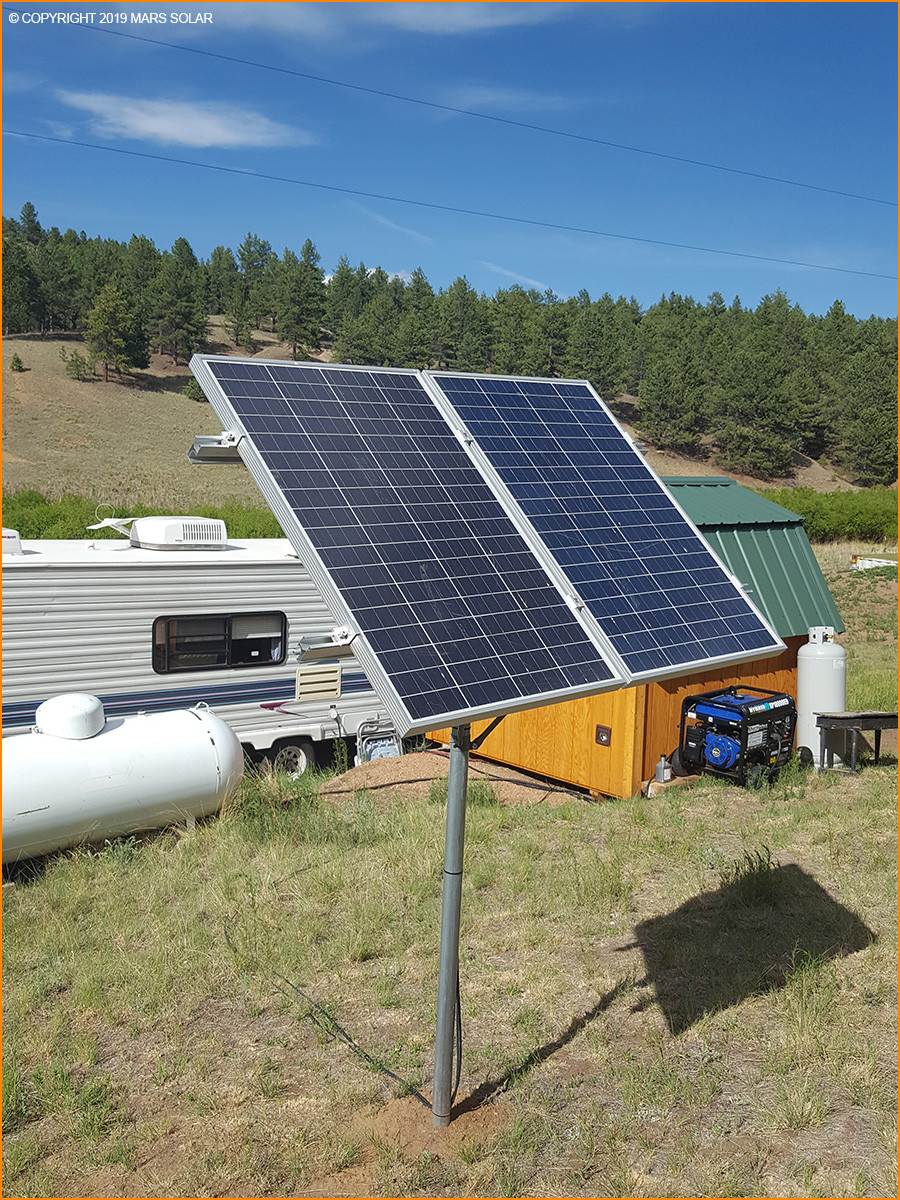 Mars Solar V2.0 Eagle Solar Panel Rack / 2″ (OD) Pole Mount Fits 40W – 700W