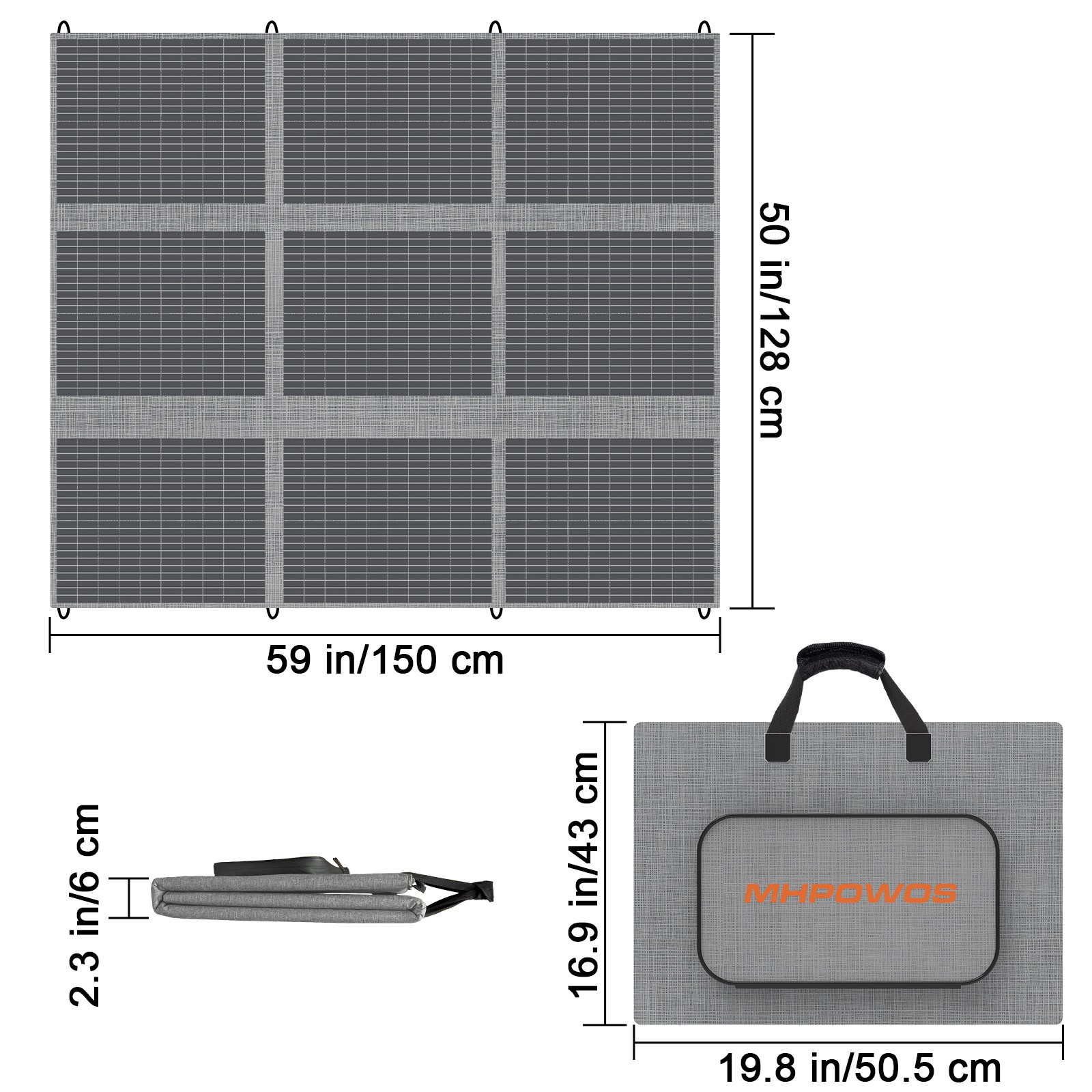 400W Solar Panel Blanket Camping Foldable Solar Panel for 1024Wh Power Stations