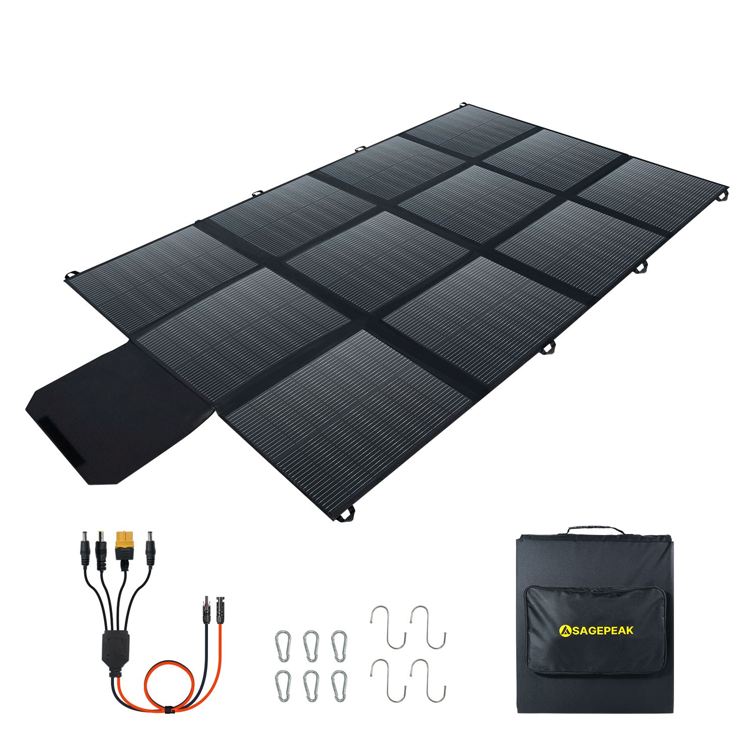 500W Foldable Portable Solar Panel kit for Power Station Charging Camping Mono