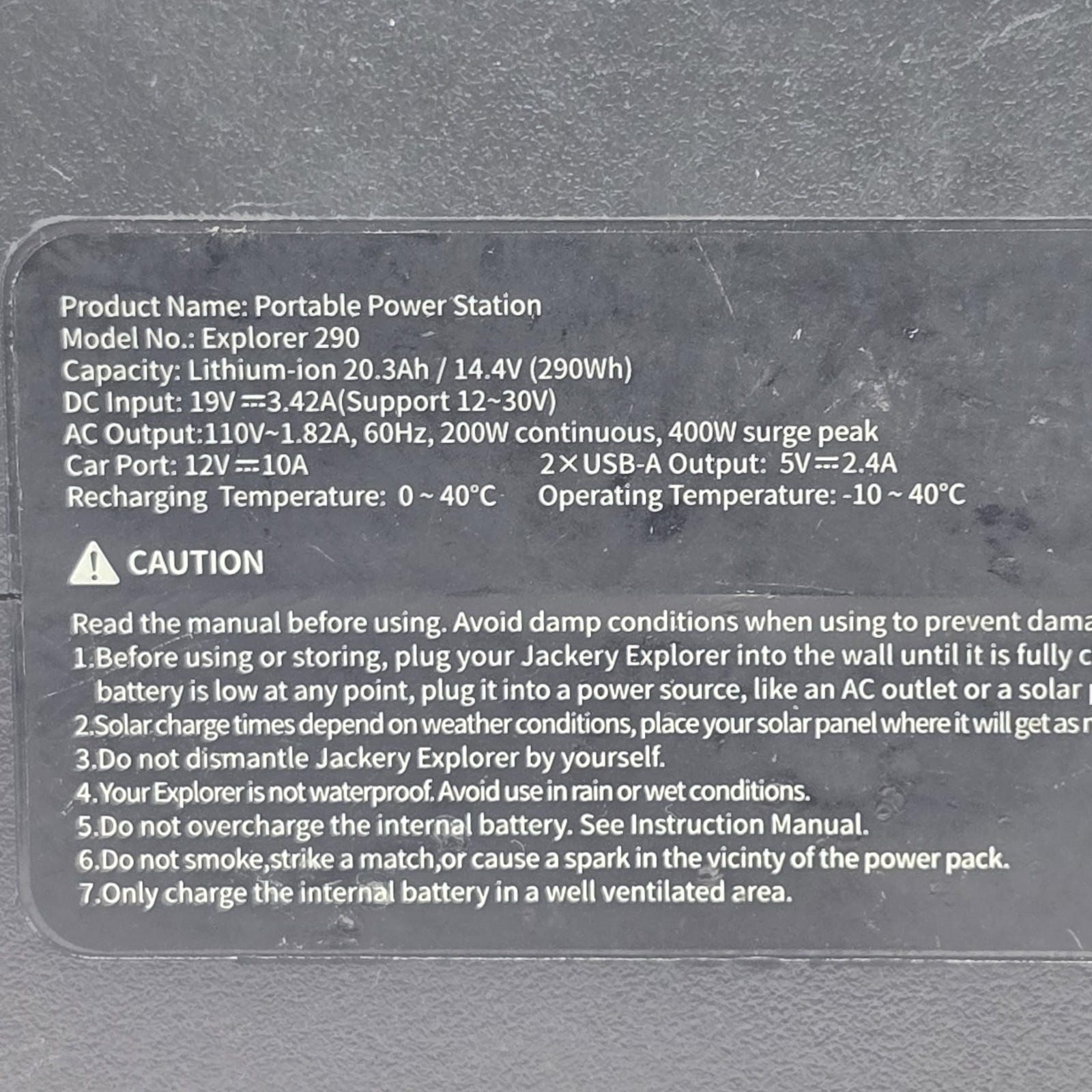 Jackery Explorer 290 Portable Outdoor Power Station