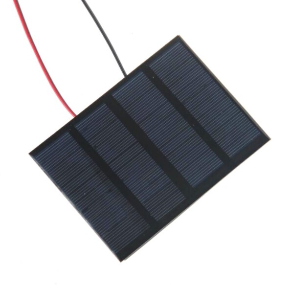 1.5W 12V solar A-grade polycrystalline silicon panel connected red black wires