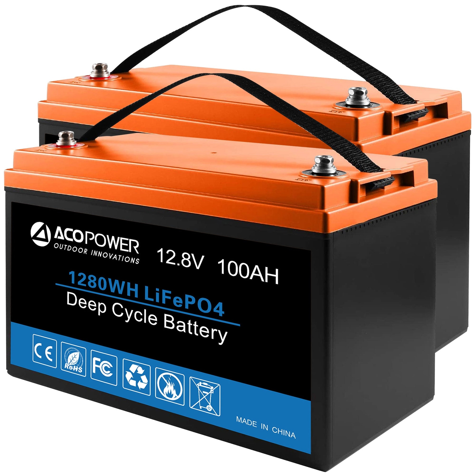 ACOPOWER Lithium Battery Mono Solar Power Complete System with Battery and Inver