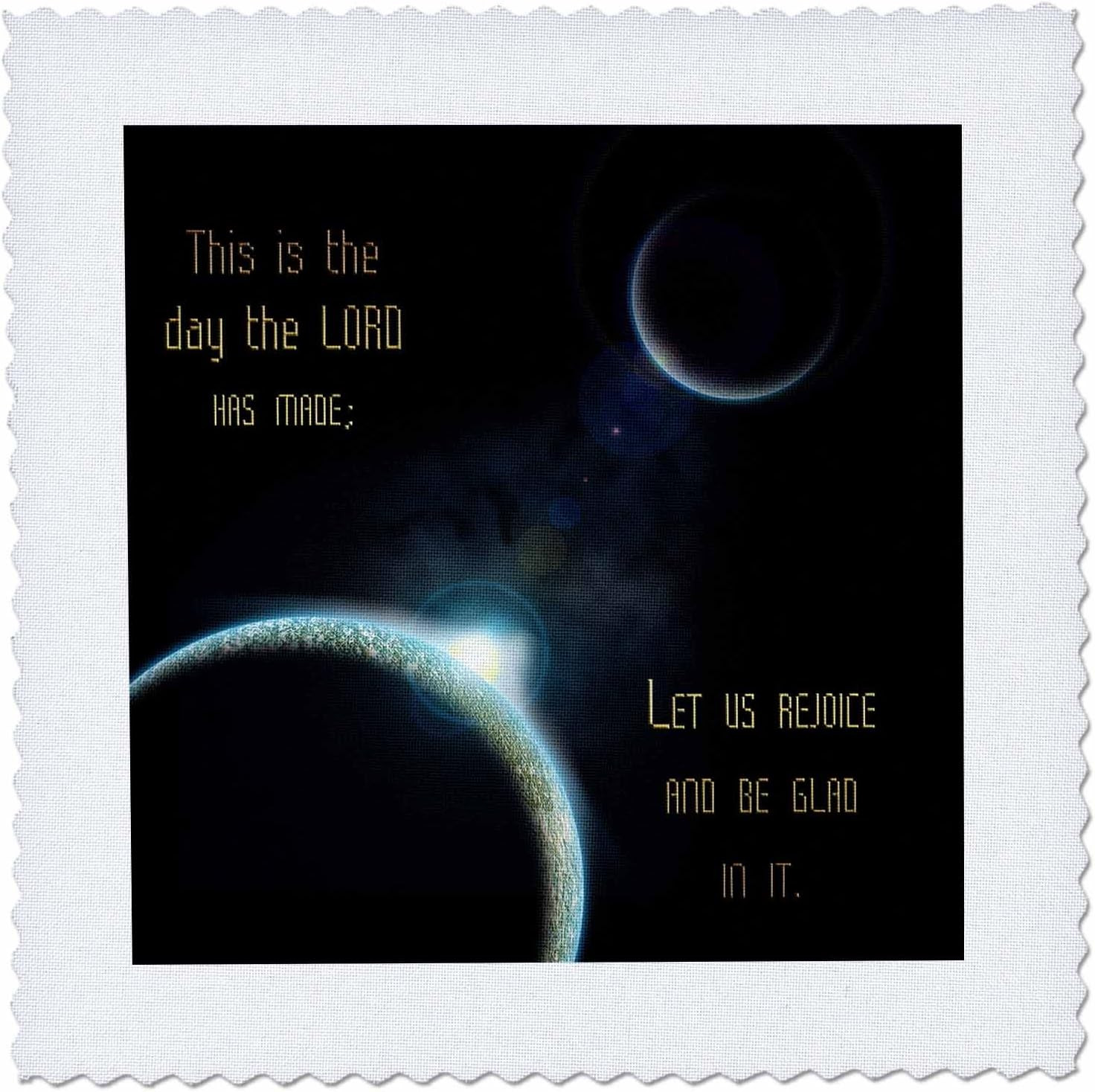 Qs_99100_3 a Sun Announcing a New Dawn over a Solar System with the Bible Verse
