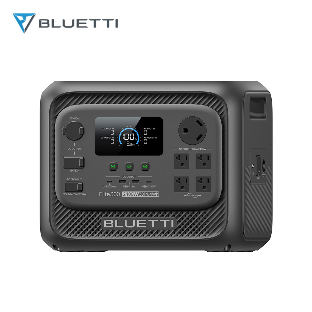 BLUETTI Elite 300 2400W 3014.4Wh Portable Power Station+350W Solar Panel for RVs