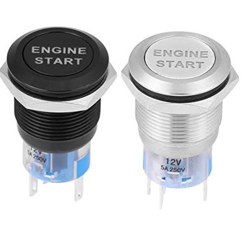 19Mm Metal Push Button Switches with Led Waterproof 12V for Car Modification Use