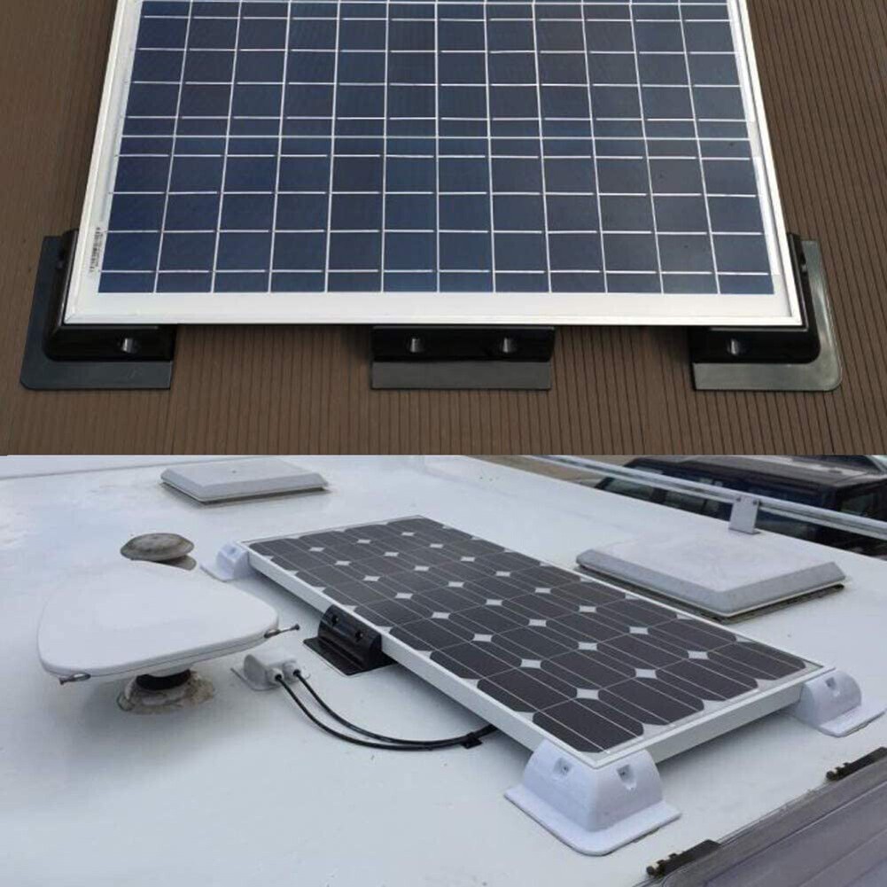 Adjustable White ABS Solar Panel Mounting Brackets for Caravan RV Boat