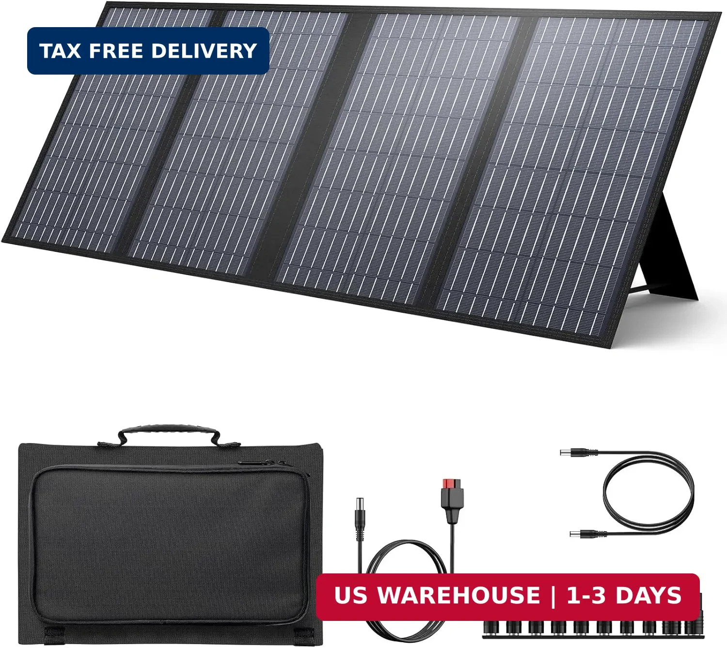 Portable Solar Panel, 60W Foldable Solar Panel Charger for Portable Generator Po