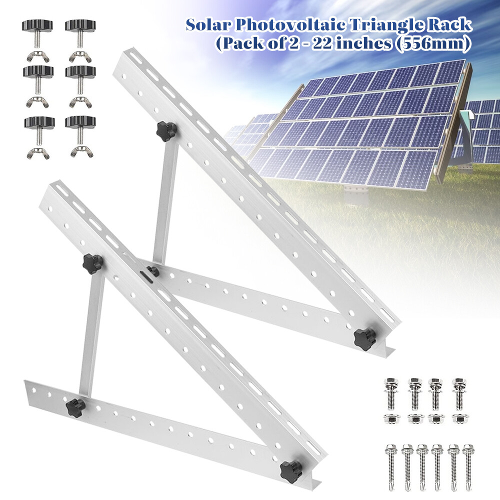 Solar Panel RV Tilt Mount Brackets Ground Roof Flat Surface Adjustable Frame